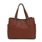 Triple Compartment Satchel with Crossbody Strap 1894O