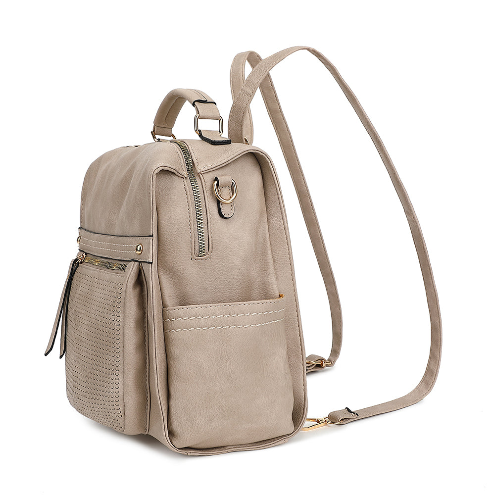 BACKPACK WITH FRONT ZIP POCKET 21537C