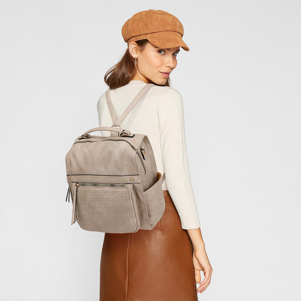 BACKPACK WITH FRONT ZIP POCKET 21537C