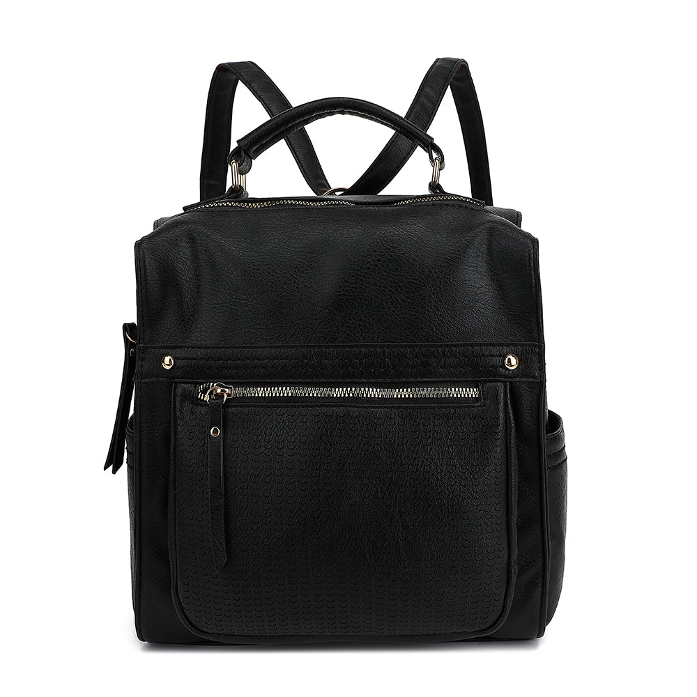 BACKPACK WITH FRONT ZIP POCKET 21537C