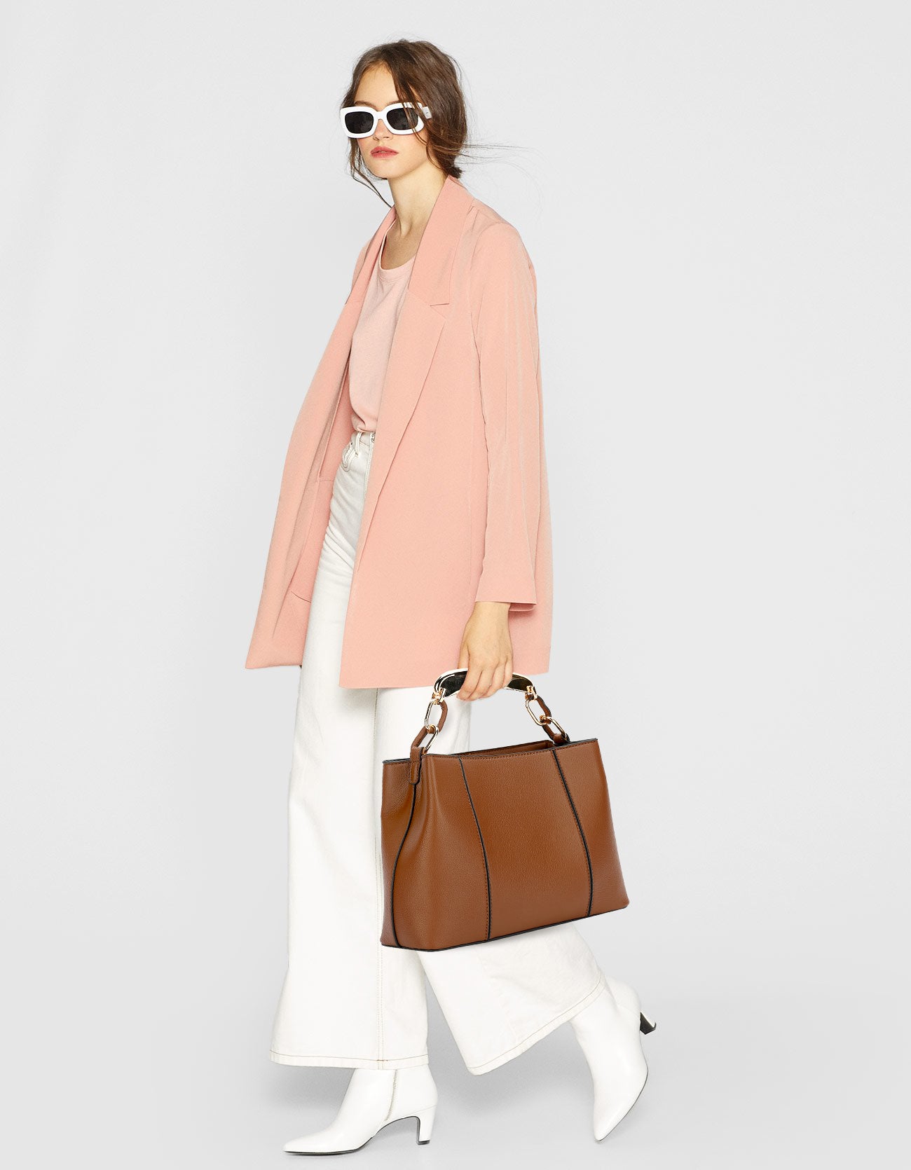Metal Handle Satchel 21716A