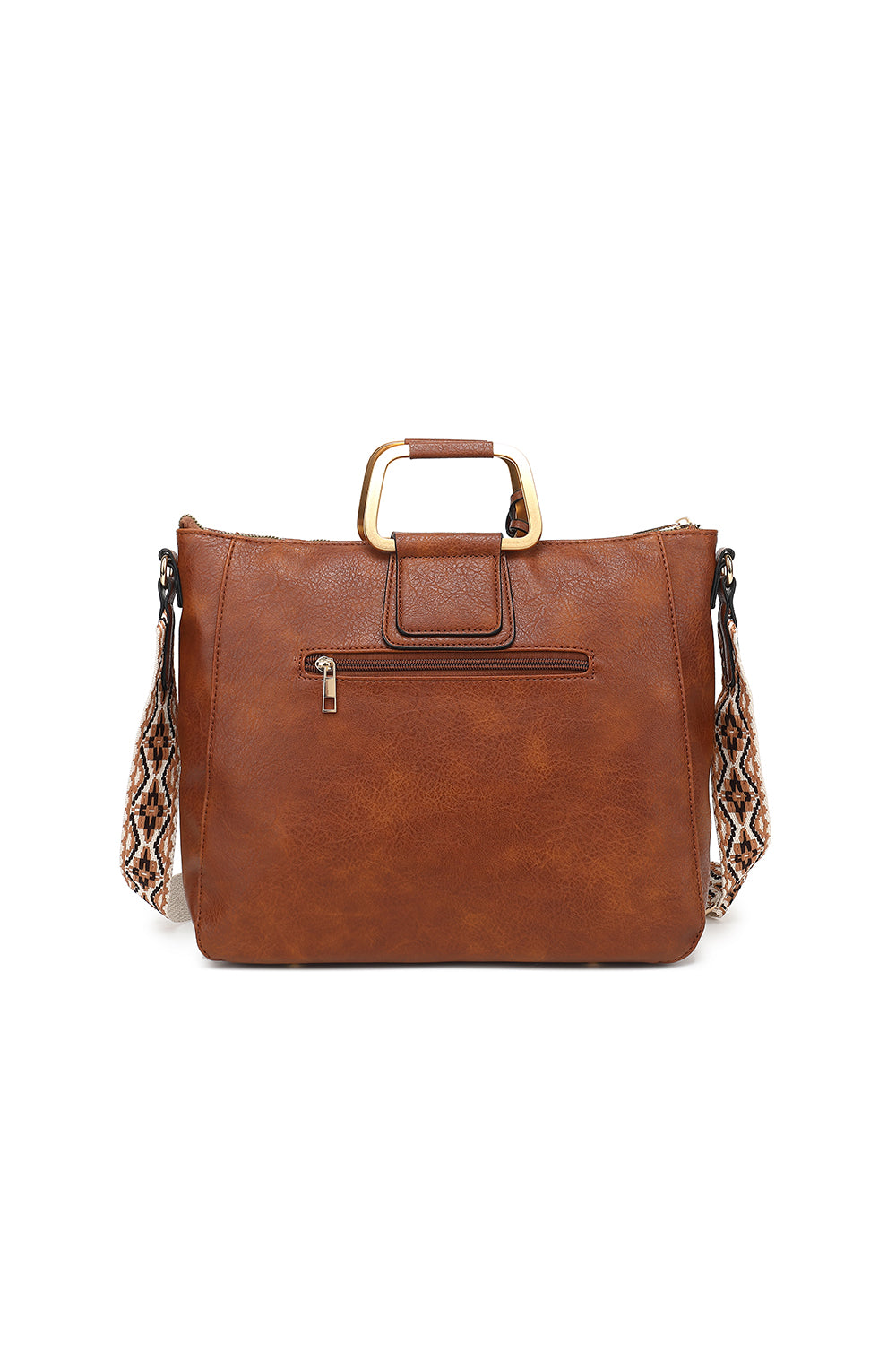 RING HANDLE SATCHEL WITH GUITAR STRAP