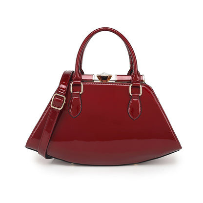 Patent Leather Frame Satchel 2351