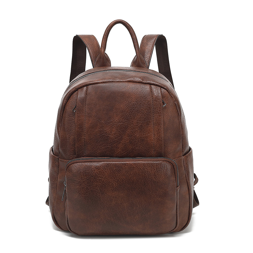 Large Backpack With Front And Side Pockets