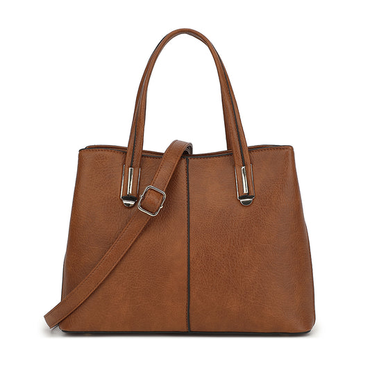 MULTI COMPARTMENT SATCHEL WITH DETACHABLE SHOULDER STRAP 23654A