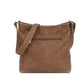 WASHED HOBO CROSSBODY WITH FRONT ZIP COMPARTMENTS 23709A