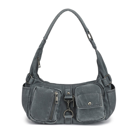 DISTRESSED WASHED E/W HOBO 24796