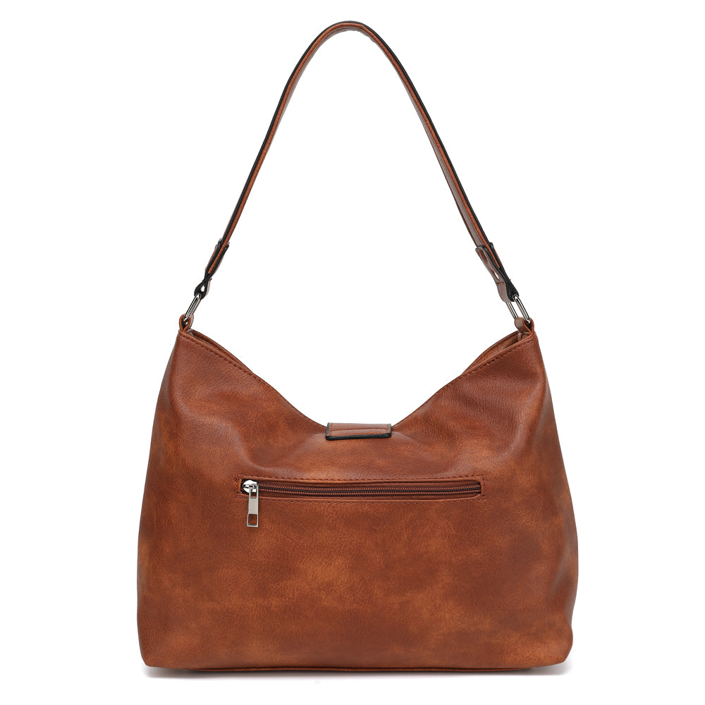 SLOUCHY HOBO WITH BUCKLE TAB OVER 24809