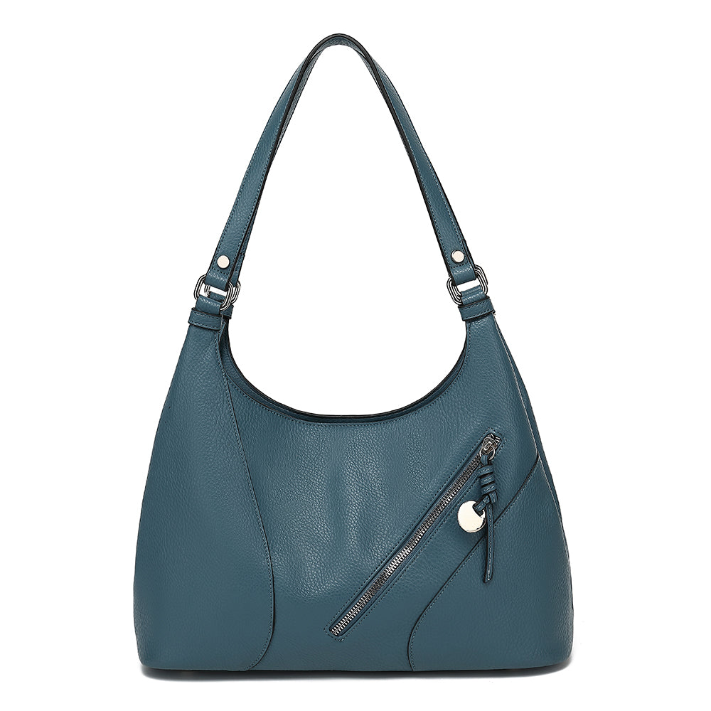 4 POSTER TRIPLE COMP SATCHEL WITH FRONT ZIP POCKETS 24904