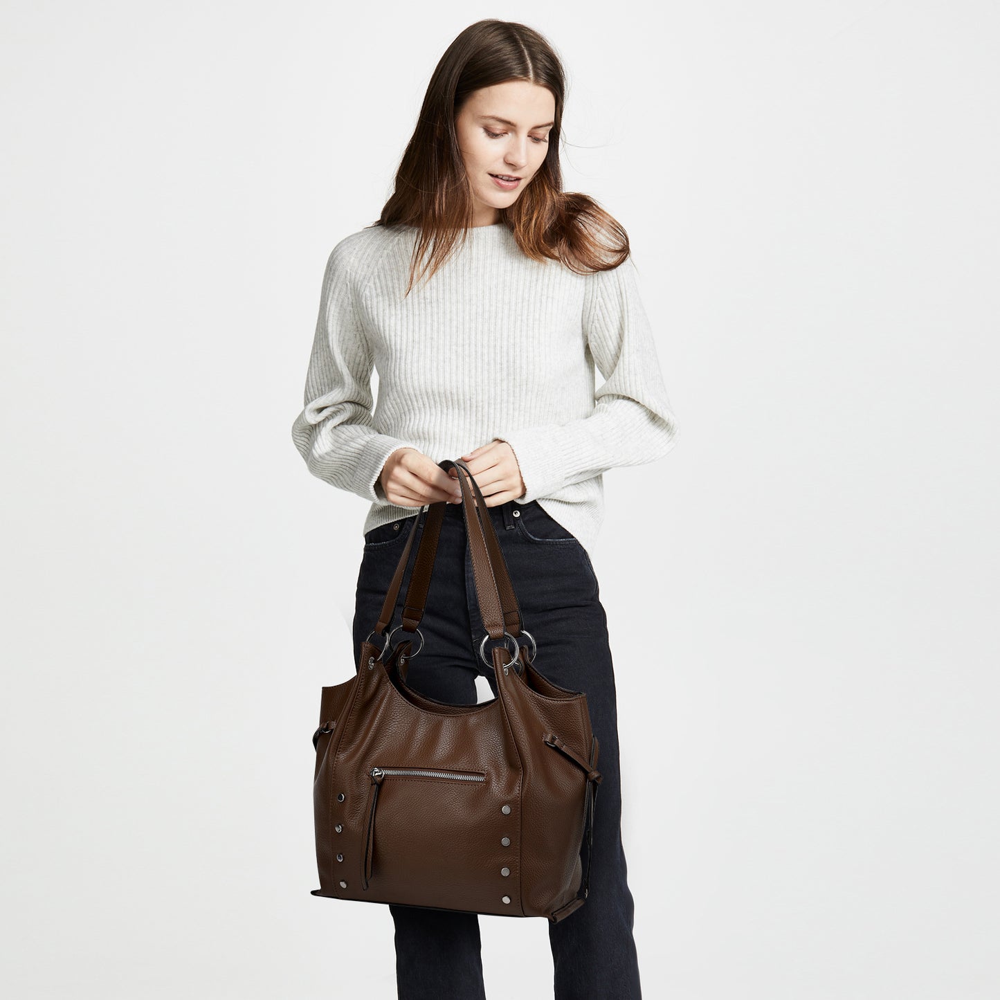 COW DOUBLE HANDLE TOTE 24918D