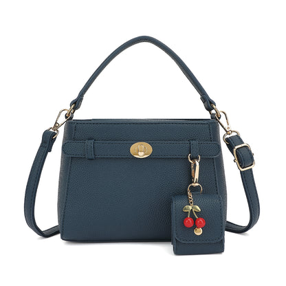 SATCHEL WITH EAR BUD CASE AND CHARM 25074