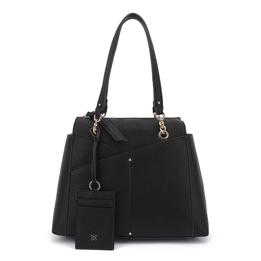 DOUBLE HANDLE SATCHEL WITH HANGOFF 25130
