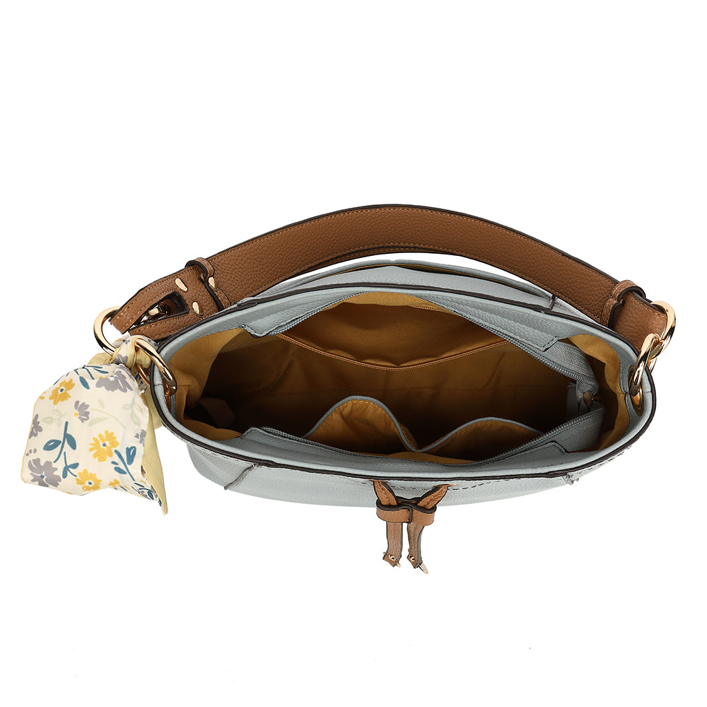 CONVERTIBLE HOBO WITH SCARF 25141A