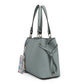 COLORBLK SATCHEL WITH HANGOFF AND CHARMS 25145