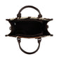BOX TOTE WITH COW AND TOOLING WITH FRINGE DETAIL 25147