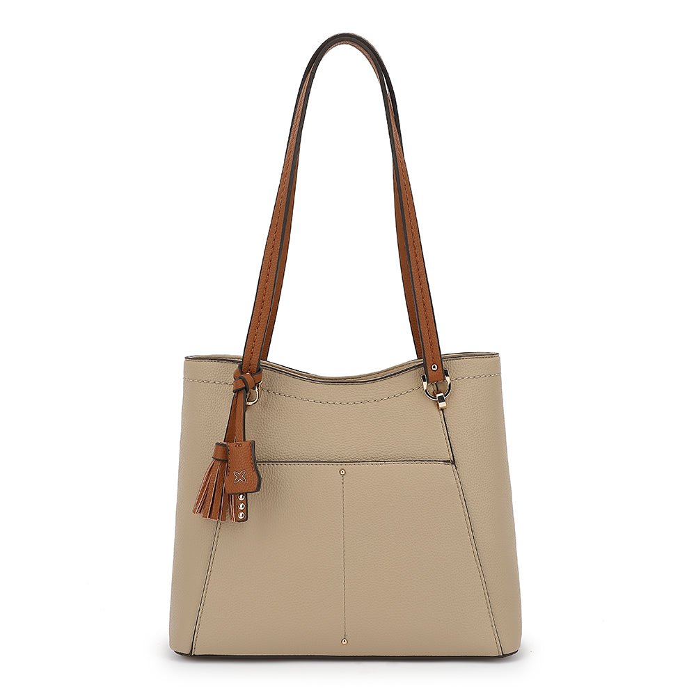 TOTE WITH FRONT SLIP PKT AND HANDOFF 25162
