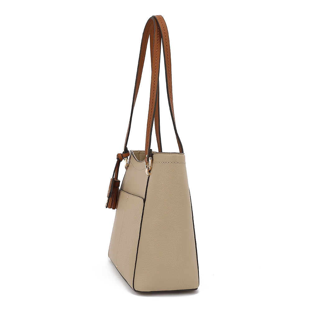 TOTE WITH FRONT SLIP PKT AND HANDOFF 25162