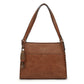 DOUBLE HANDLE WITH FRONT PKTS AND CHARM WITH CONTRAST TRIM 25171