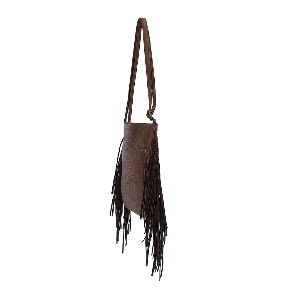 FRINGE CROSSBODY WITH FRONT SLIP PKT 25173A