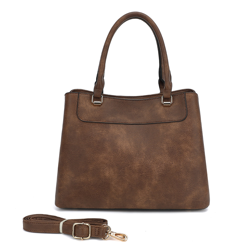 PU Leather Satchel 2812B