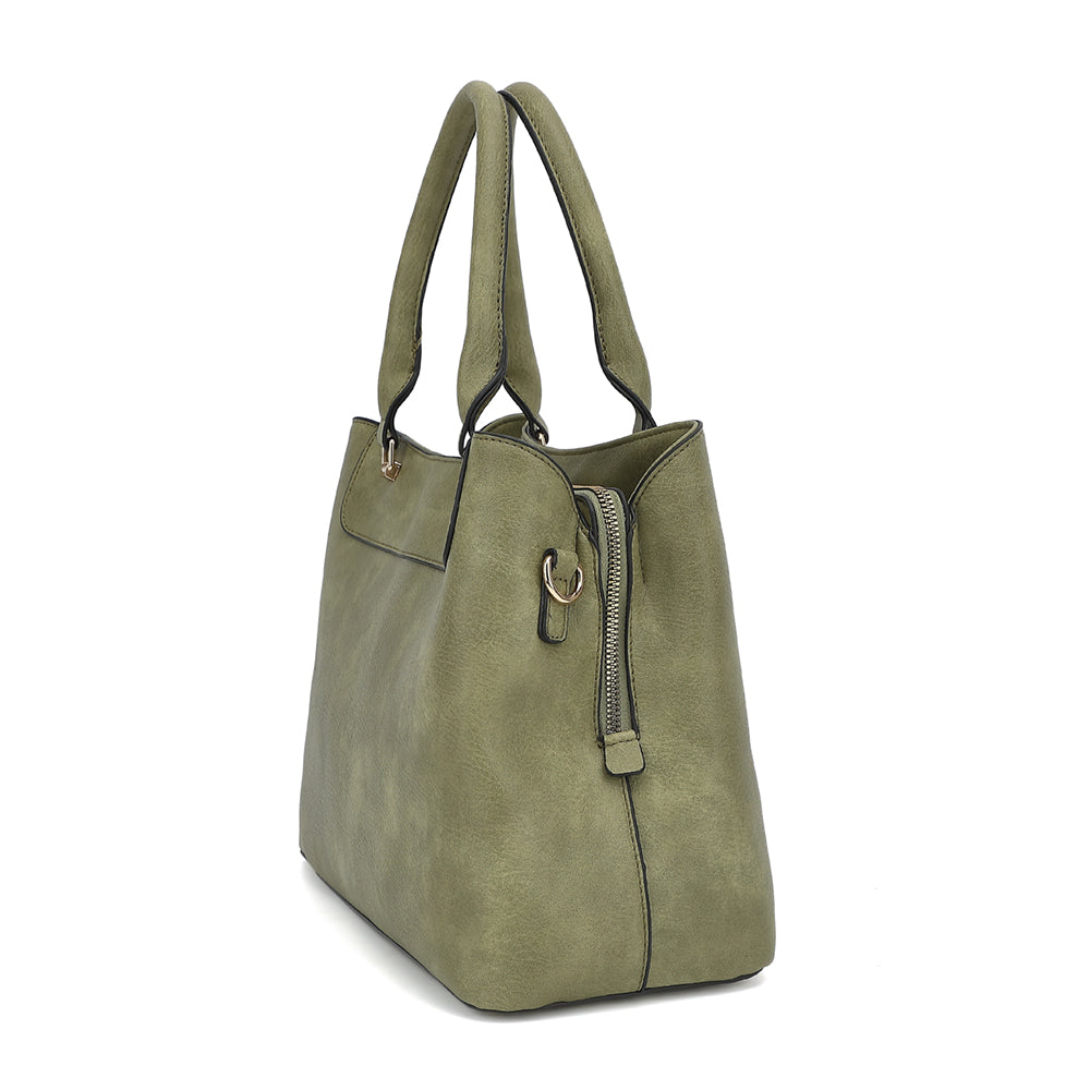 PU Leather Satchel 2812B