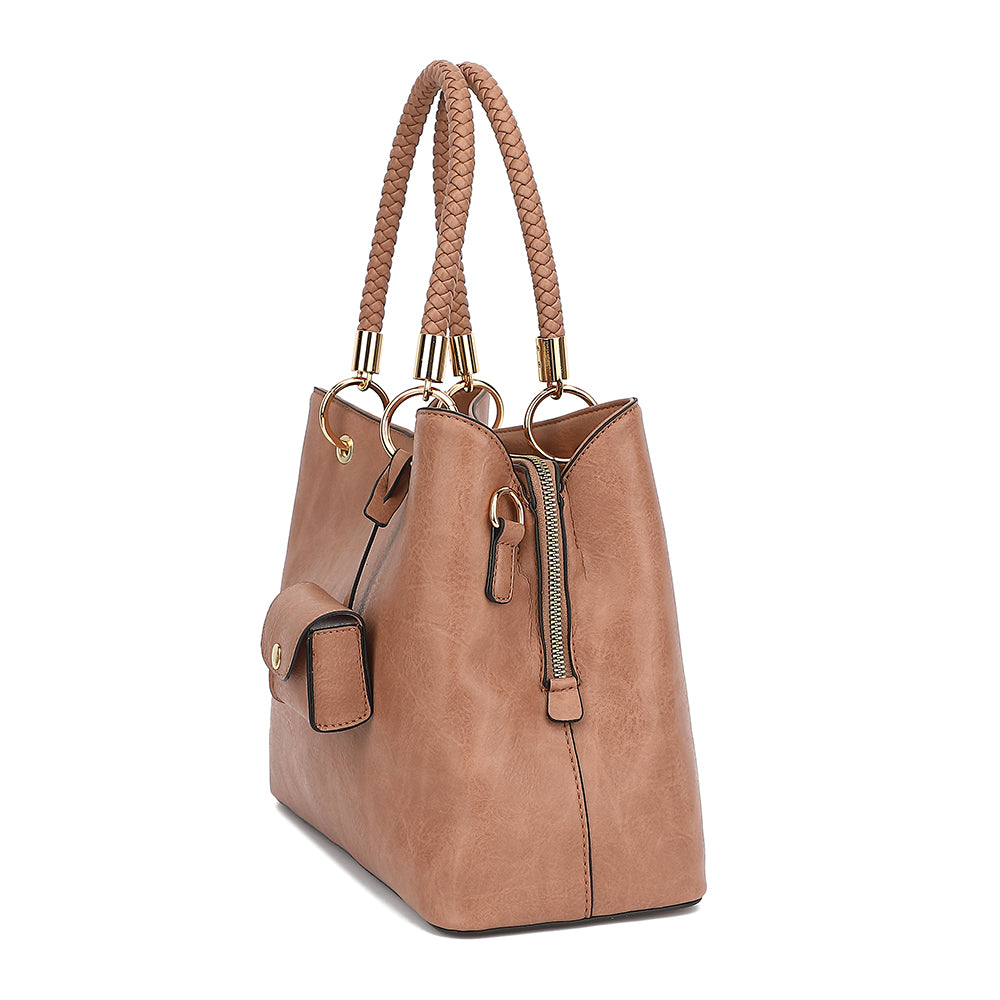 PU LEATHER SATCHEL W/ air pod case 2812C