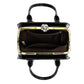 Frame Satchel with Rhinestones Patent Leather 3421