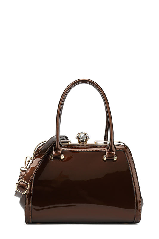 Frame Satchel Patent Leather 90178