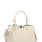 Double Handle Frame Satchel with Rhinestones Patent Leather 9465