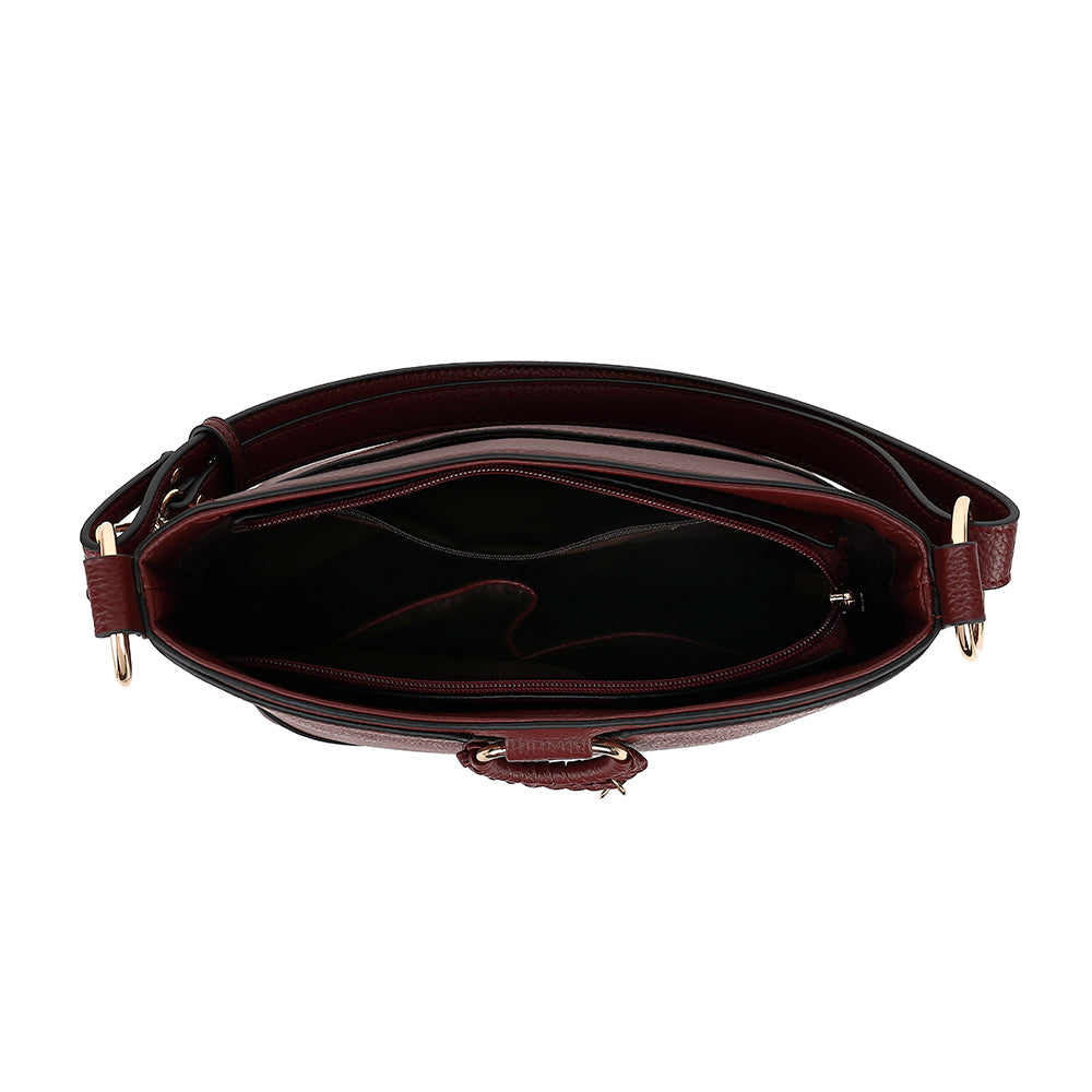 TRIPLE COMPARTMENT CONVERTIBLE HOBO 9546B