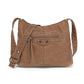 Washed Large Crossbody with Front Zip Pockets 9546Q