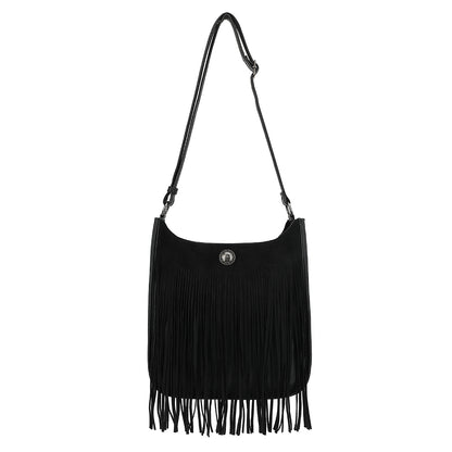 FRINGE HOBO CROSSBODY B2035K