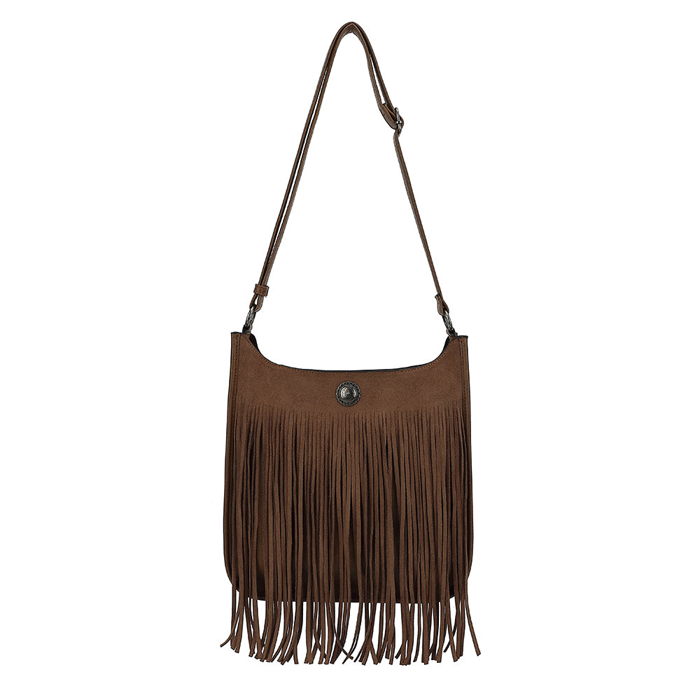 FRINGE HOBO CROSSBODY B2035K