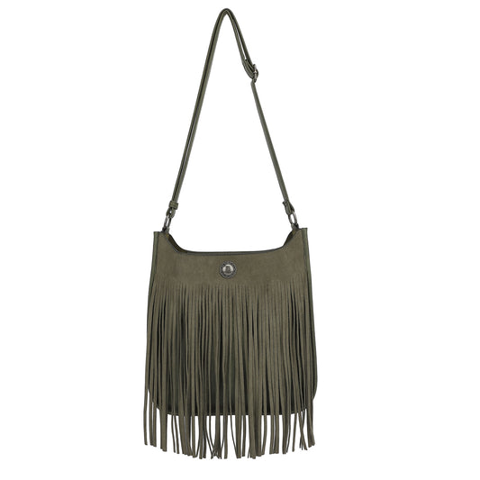 FRINGE HOBO CROSSBODY B2035K