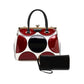 2 in 1 Polka Dot Patent Frame Satchel with Wallet